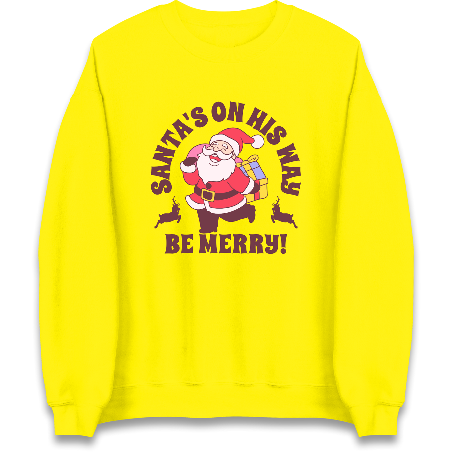 Santa's On His Way Christmas Sweatshirt