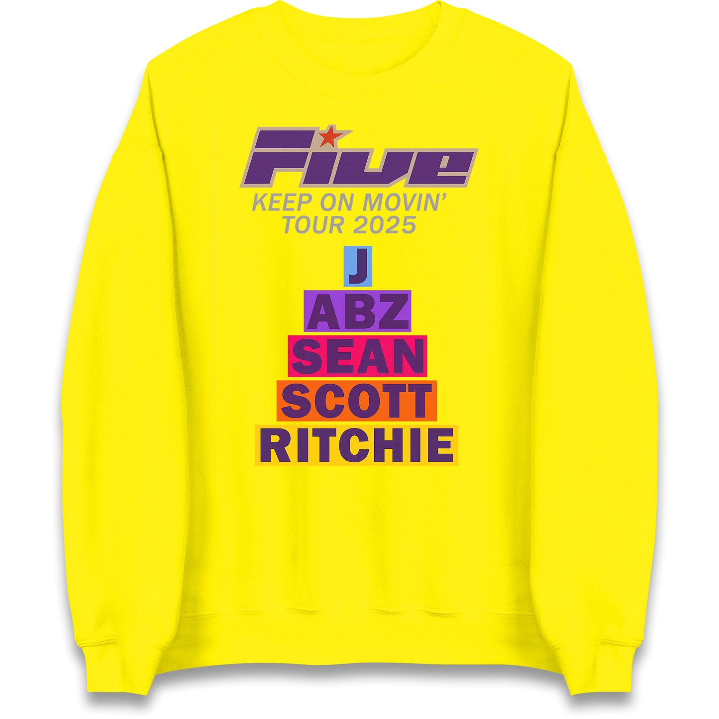 Five Keep On Movin' Tour 2025 Sweatshirt
