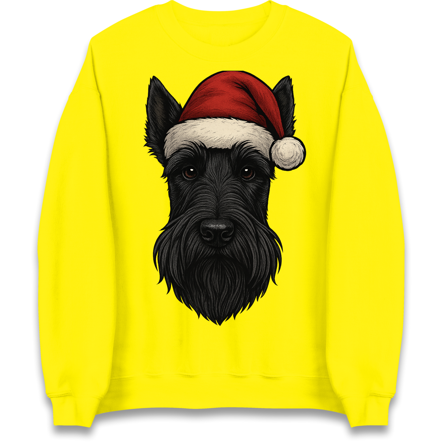 Scottish Terrier Face Christmas Sweatshirt