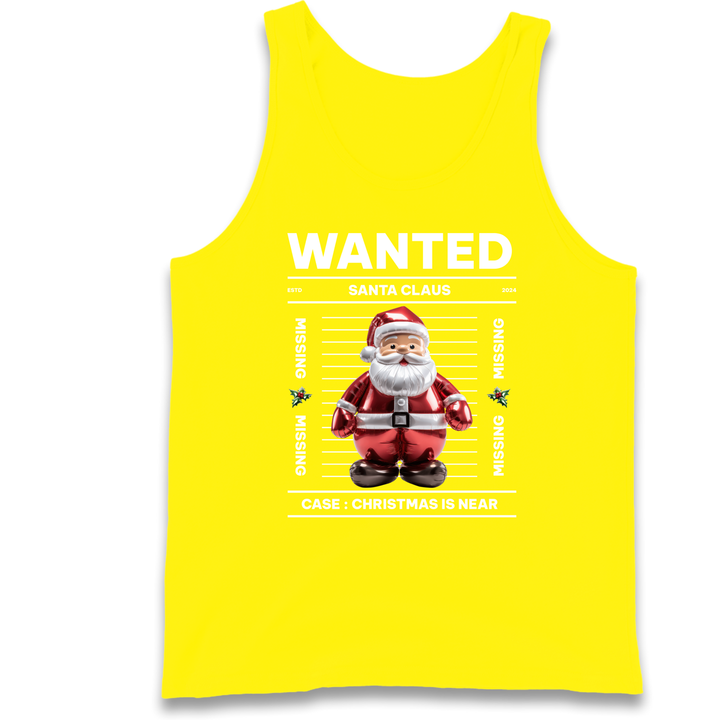 Wanted Santa Claus Christmas Tank Top