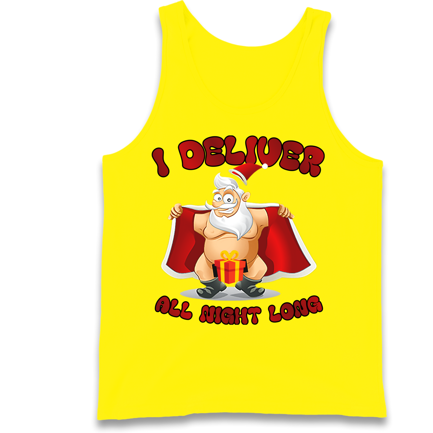 Santa Claus I Deliver All Night Long Christmas Tank Top