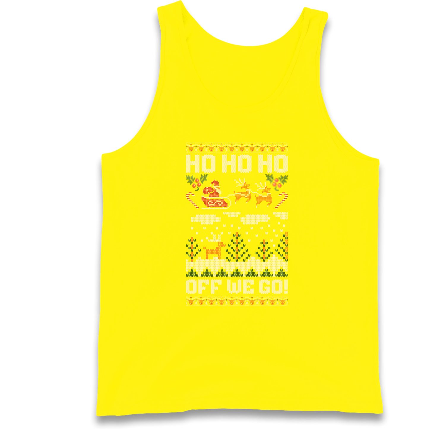 Have Yourself a HO HO HO Off we Go Christmas Tank Top