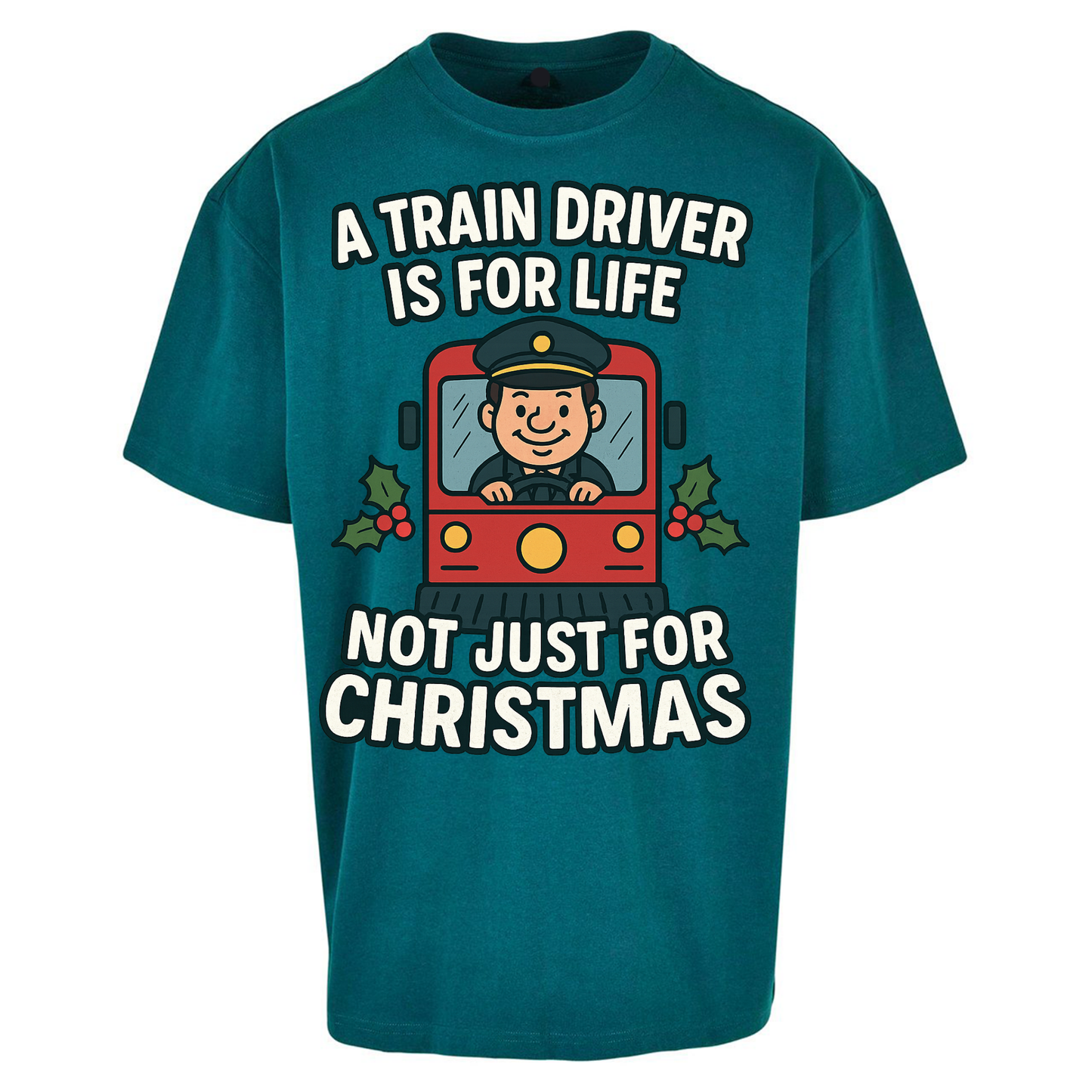 Train Driver Christmas Oversized T Shirts