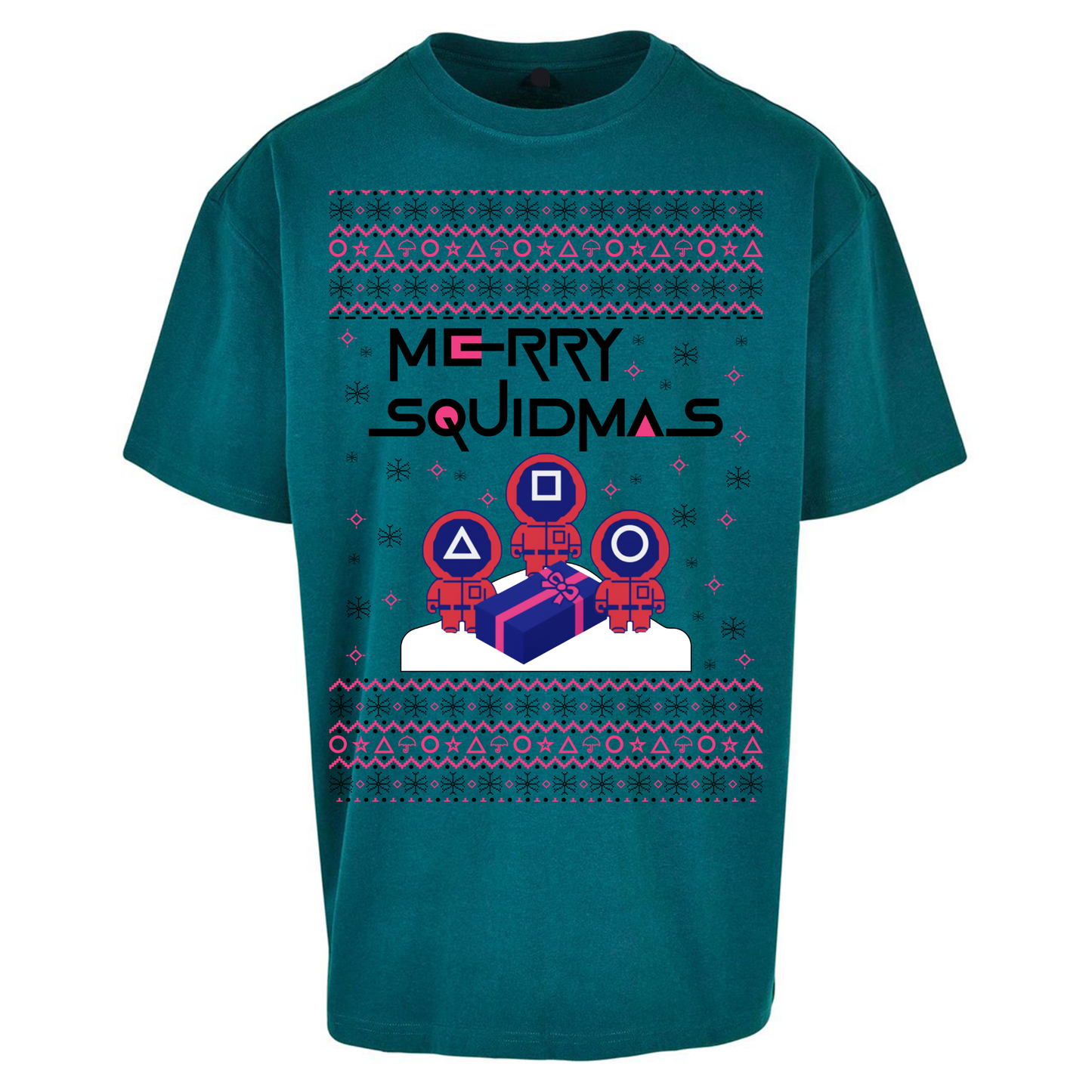 Squid Games Christmas Oversized T Shirts