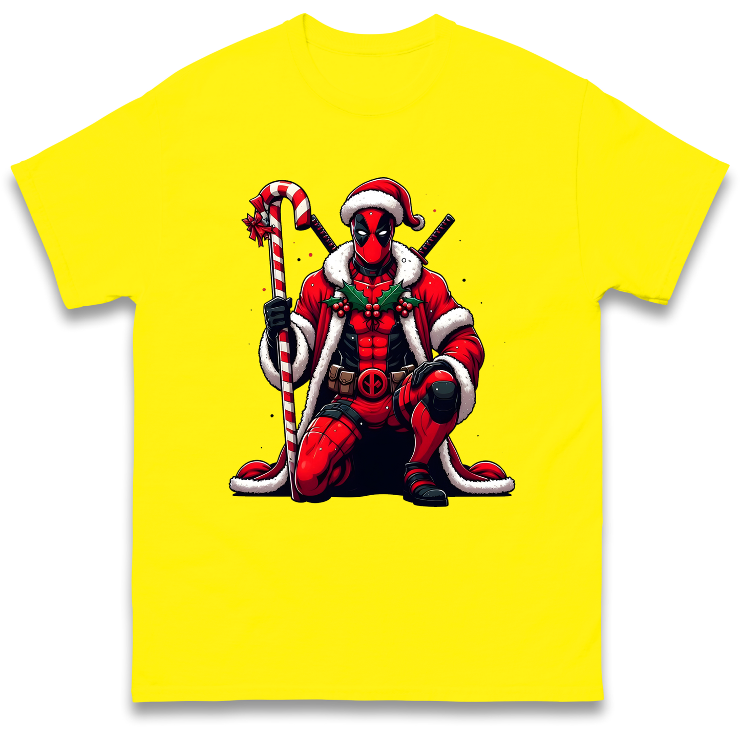 DeadPool Candy Cane Santa T Shirt