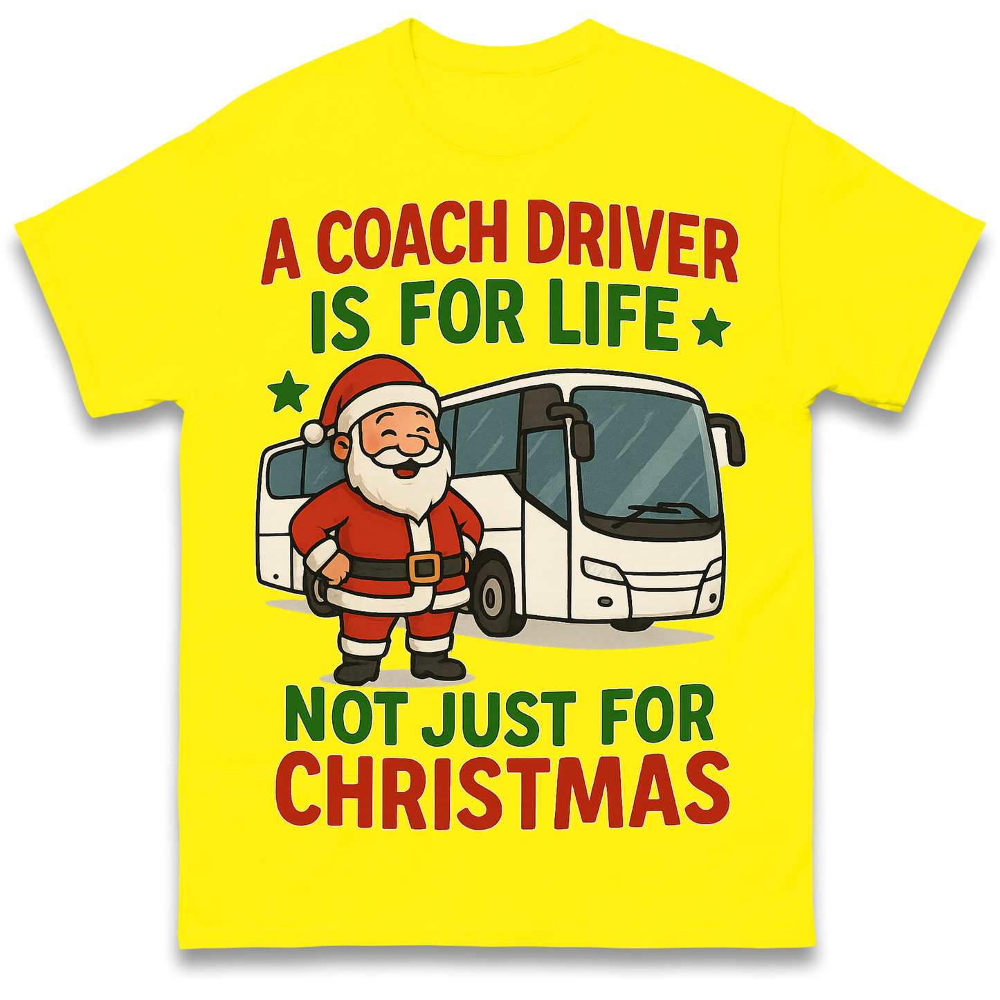 Coach Driver Christmas T Shirt