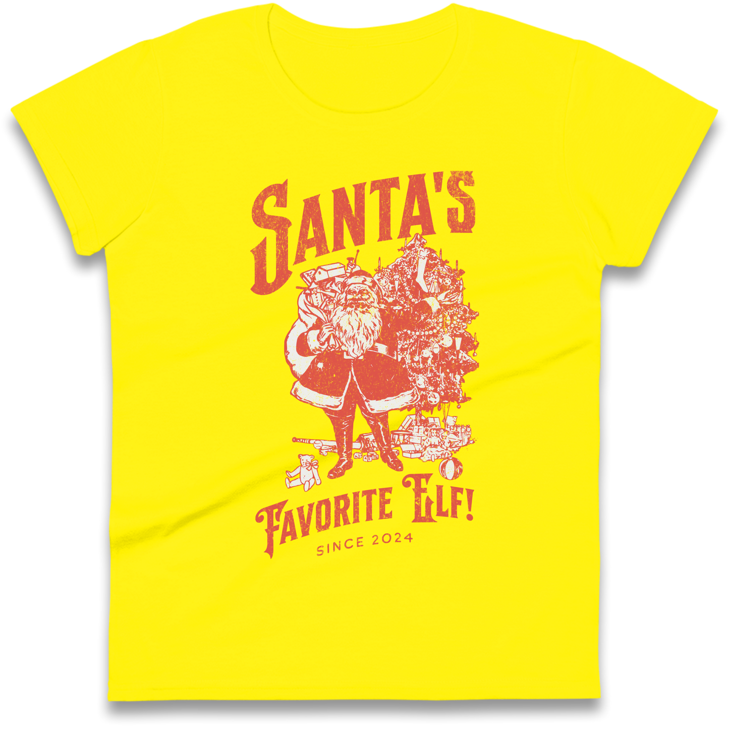 Santas Favourite Elf Christmas Ladies Shirt