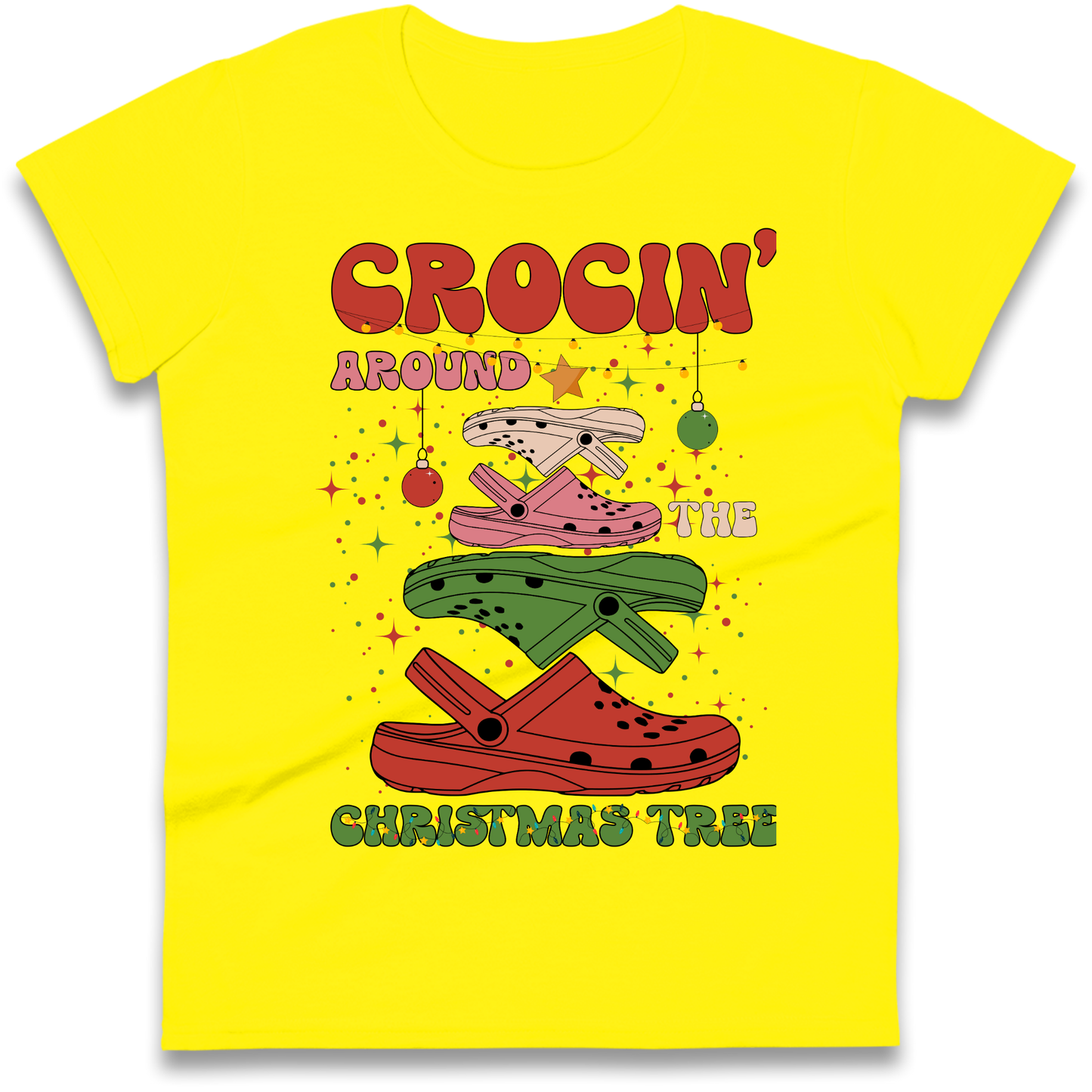Crockin Around the Christmas Tree Christmas Ladies Shirt