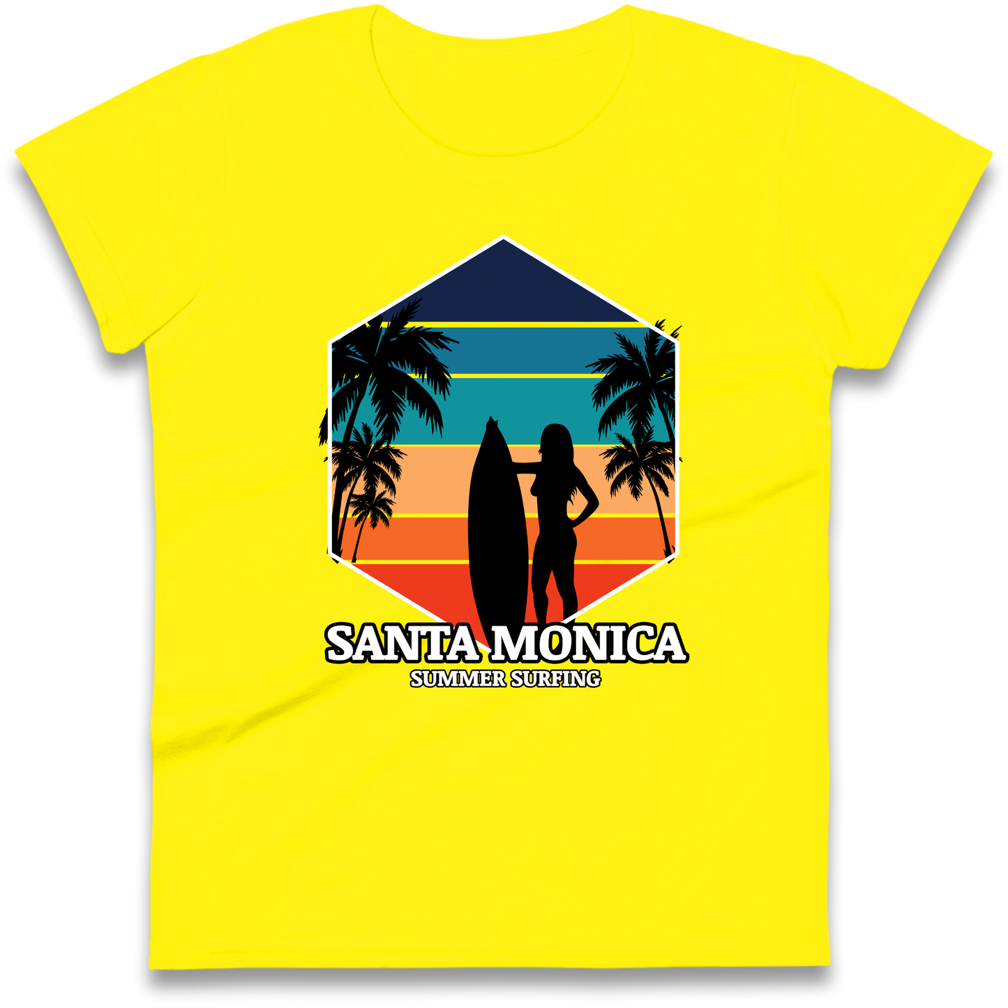 Santa Monica Summer Surfing Ladies Shirt