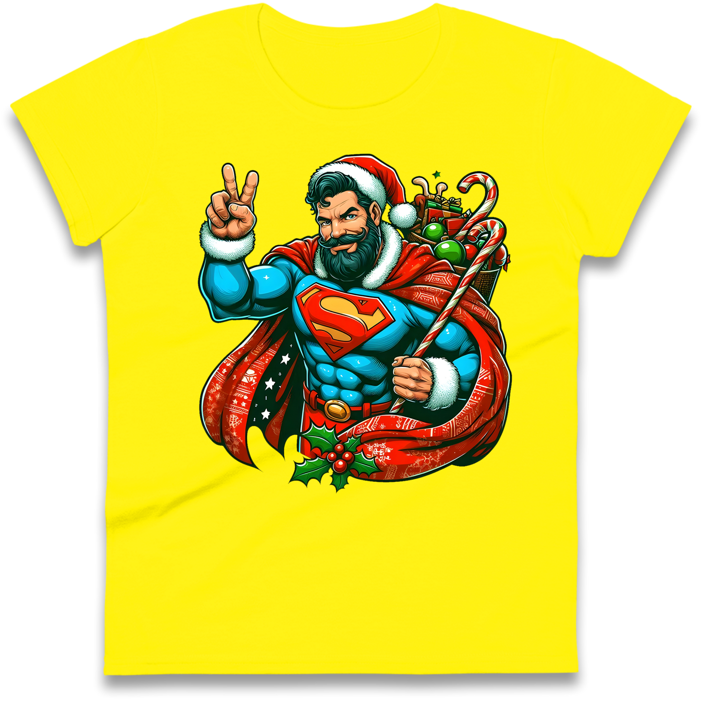 Superman Santa Ladies Shirt