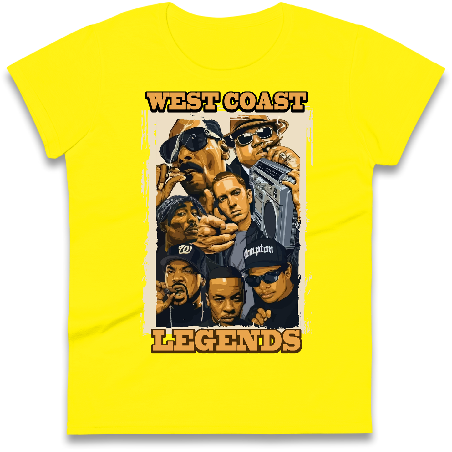 West Coast Legends Rappers Ladies Shirt