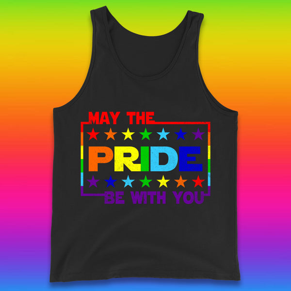 May The Pride Be With You LGBTQ Pride Month Rainbow Star Wars LGBT Pride Tank Top