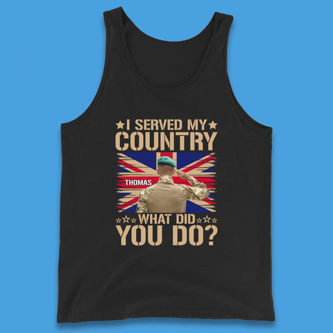 Personalised I Served My Country Tank Top