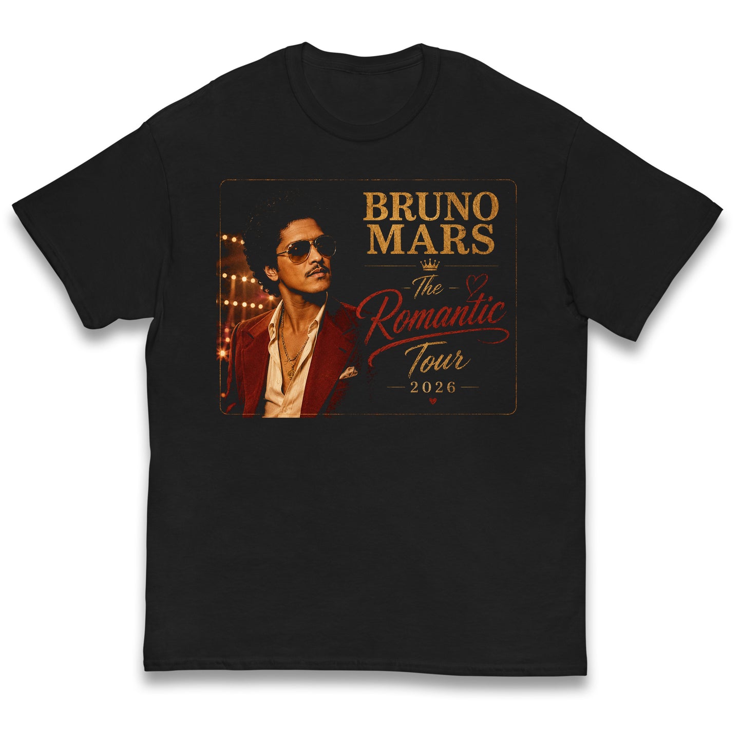 Bruno Mars The Romantic Tour 2026 Kids T Shirt