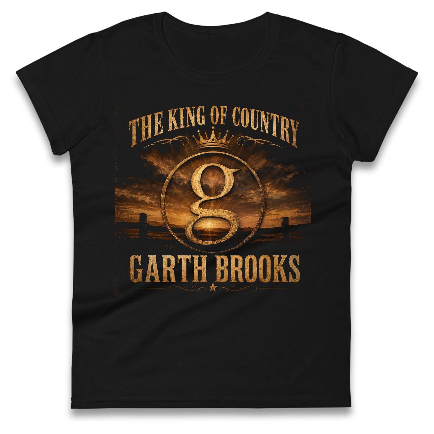 The King Of Country Garth Brooks Ladies T Shirt