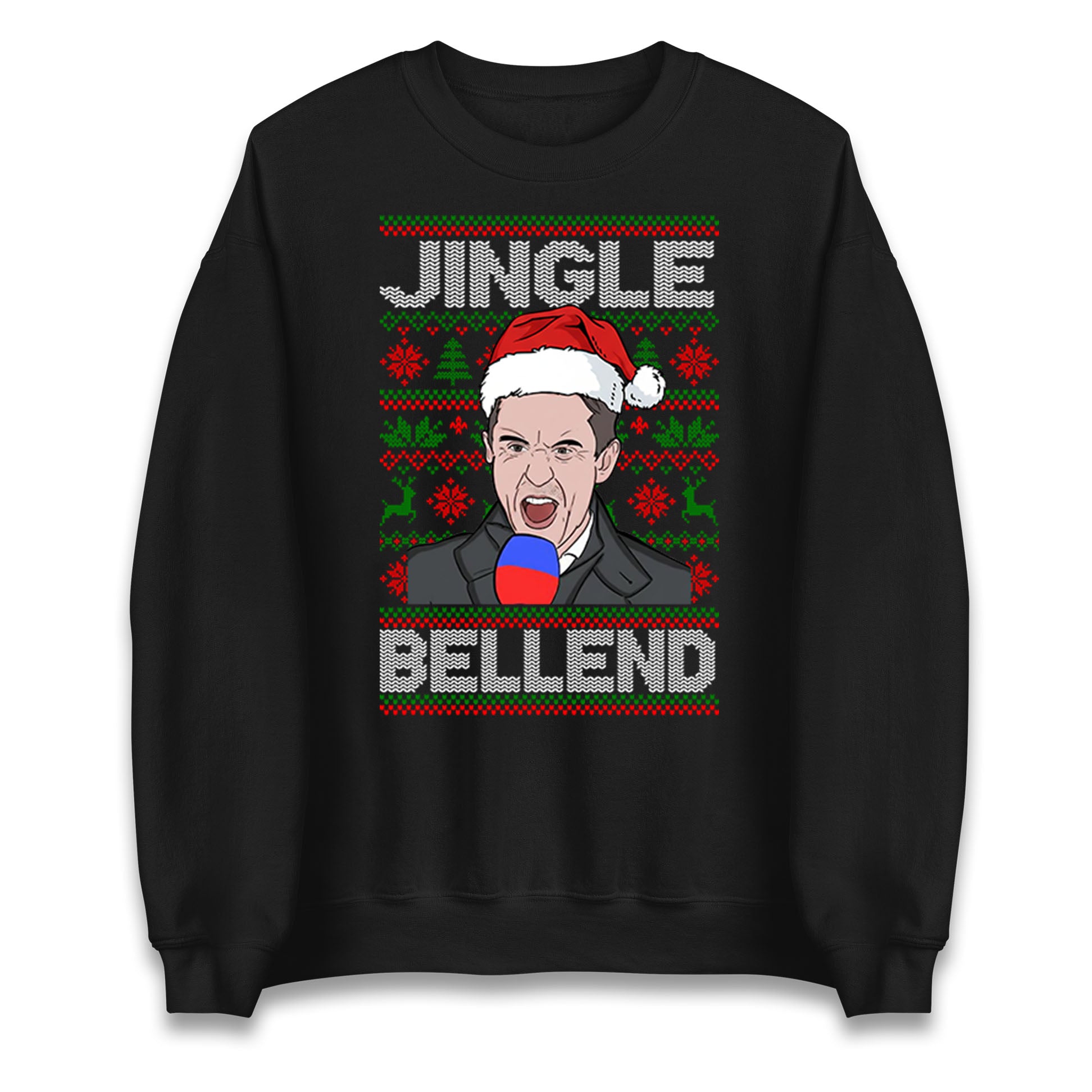 Biglietto Natalizio Umoristico 'Jingle Bell End' Con Busta Rossa | Cartolina Divertente Brainbox Candy Fatta A Mano UK