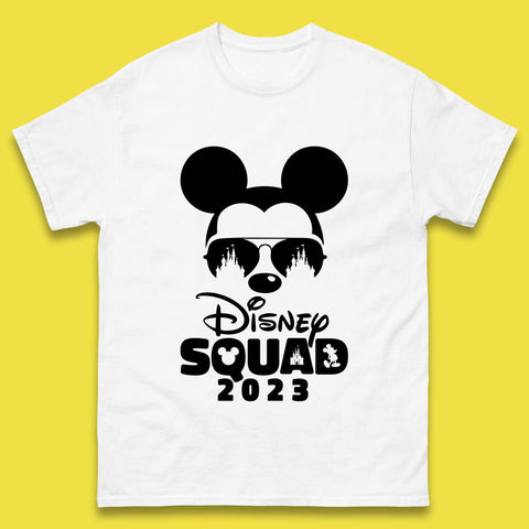 Disney Squad 2023 Mickey Mouse Minnie Mouse Disney Castle Cartoon Magic Kingdom Disneyland Trip Mens Tee Top