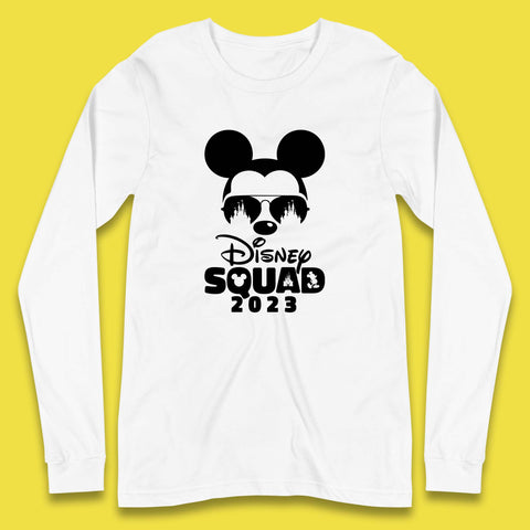 Disney Squad 2023 Mickey Mouse Minnie Mouse Disney Castle Cartoon Magic Kingdom Disneyland Trip Long Sleeve T Shirt