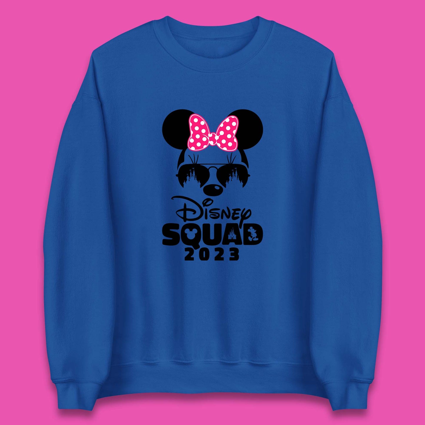 Disney Squad 2023 Mickey Mouse Minnie Mouse Disney Castle Cartoon Magic Kingdom Disneyland Trip Unisex Sweatshirt