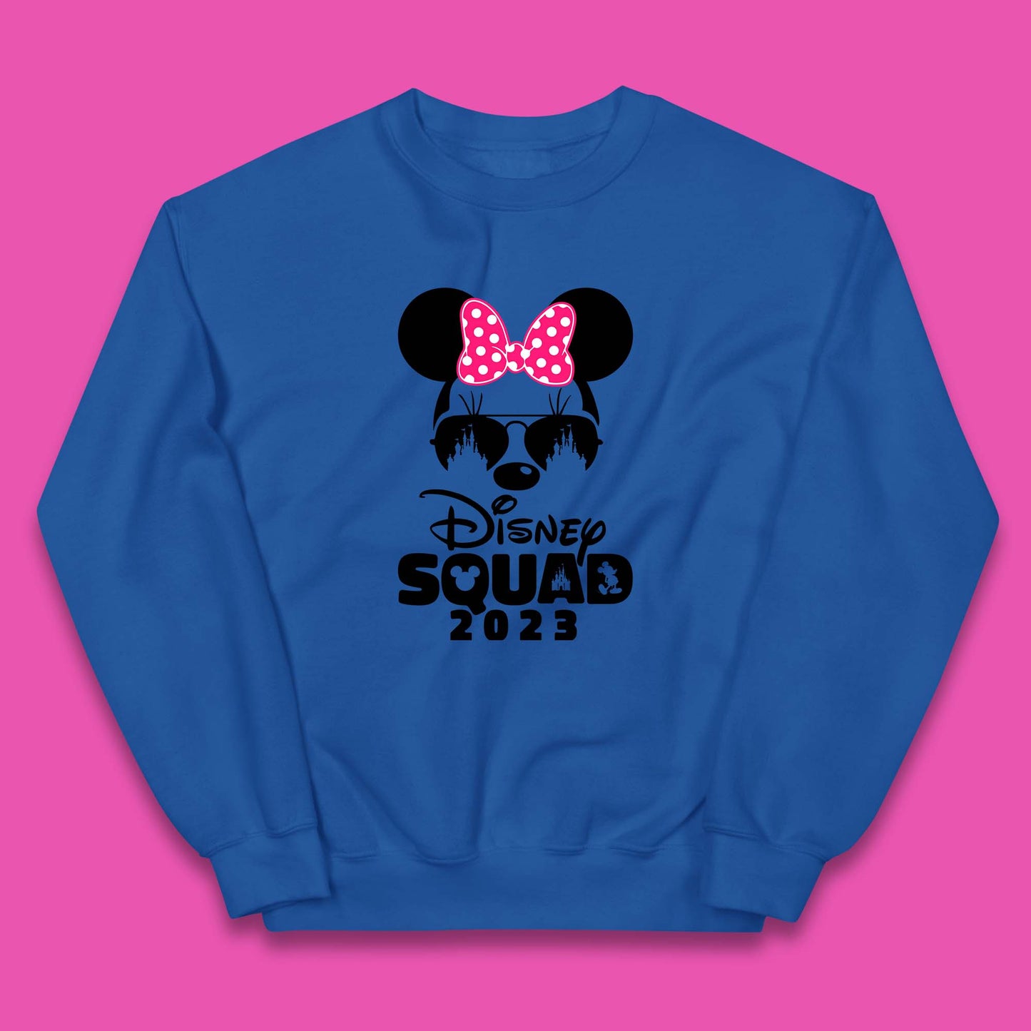 Disney Squad 2023 Mickey Mouse Minnie Mouse Disney Castle Cartoon Magic Kingdom Disneyland Trip Kids Jumper