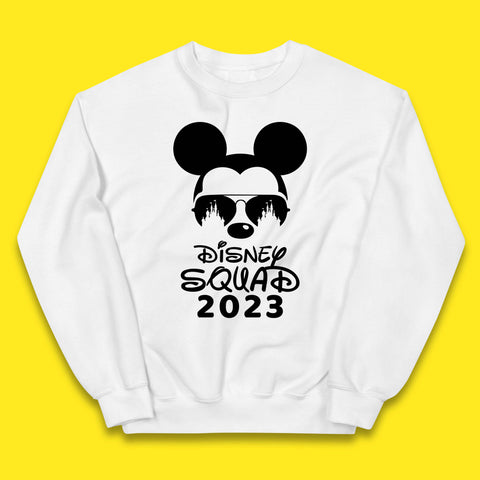 Disney Squad 2023 Mickey Mouse Minnie Mouse Cartoon Magic Kingdom Disney Castle Disneyland Trip Kids Jumper