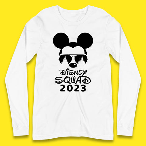 Disney Squad 2023 Mickey Mouse Minnie Mouse Cartoon Magic Kingdom Disney Castle Disneyland Trip Long Sleeve T Shirt