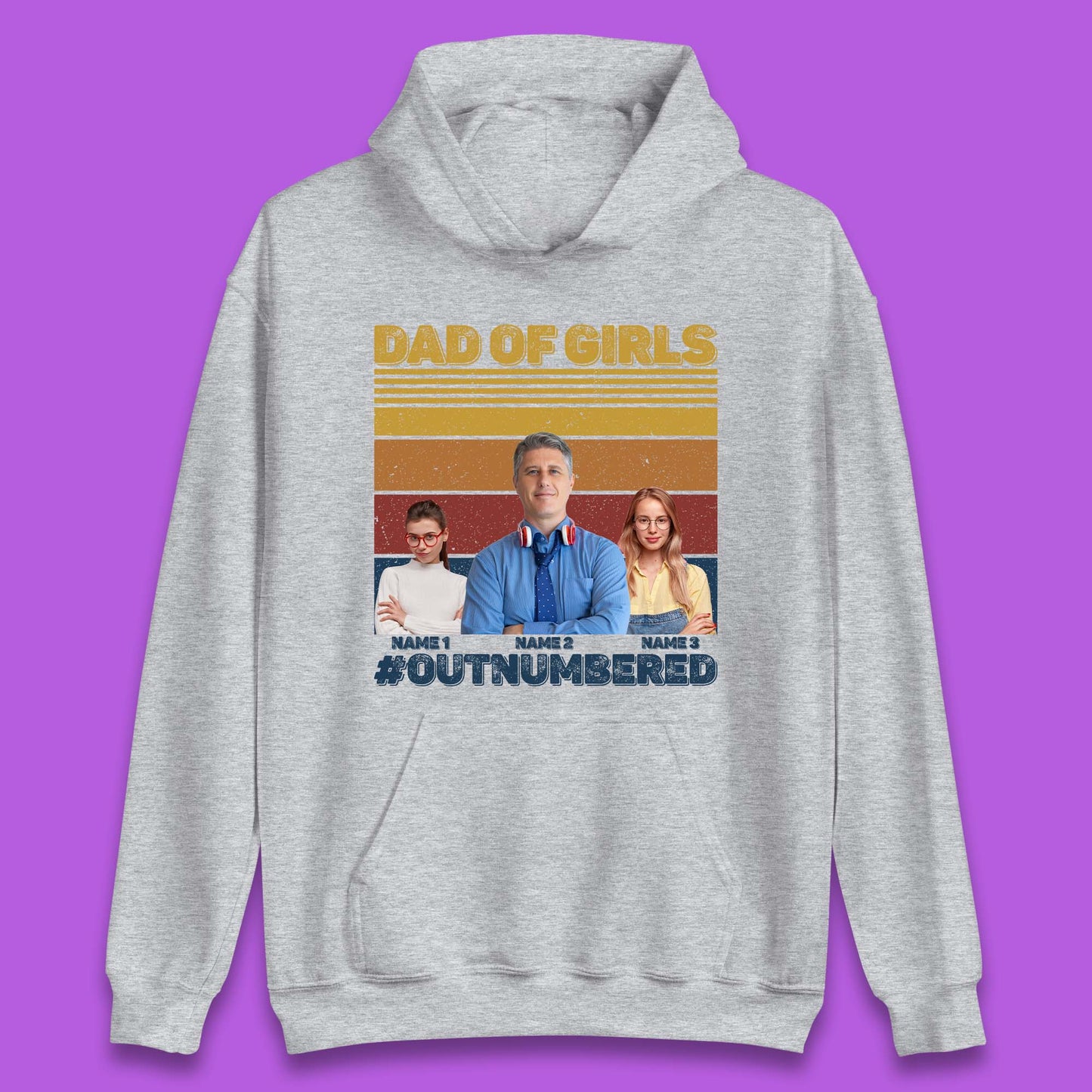 Personalised Dad Of Girls Unisex Hoodie