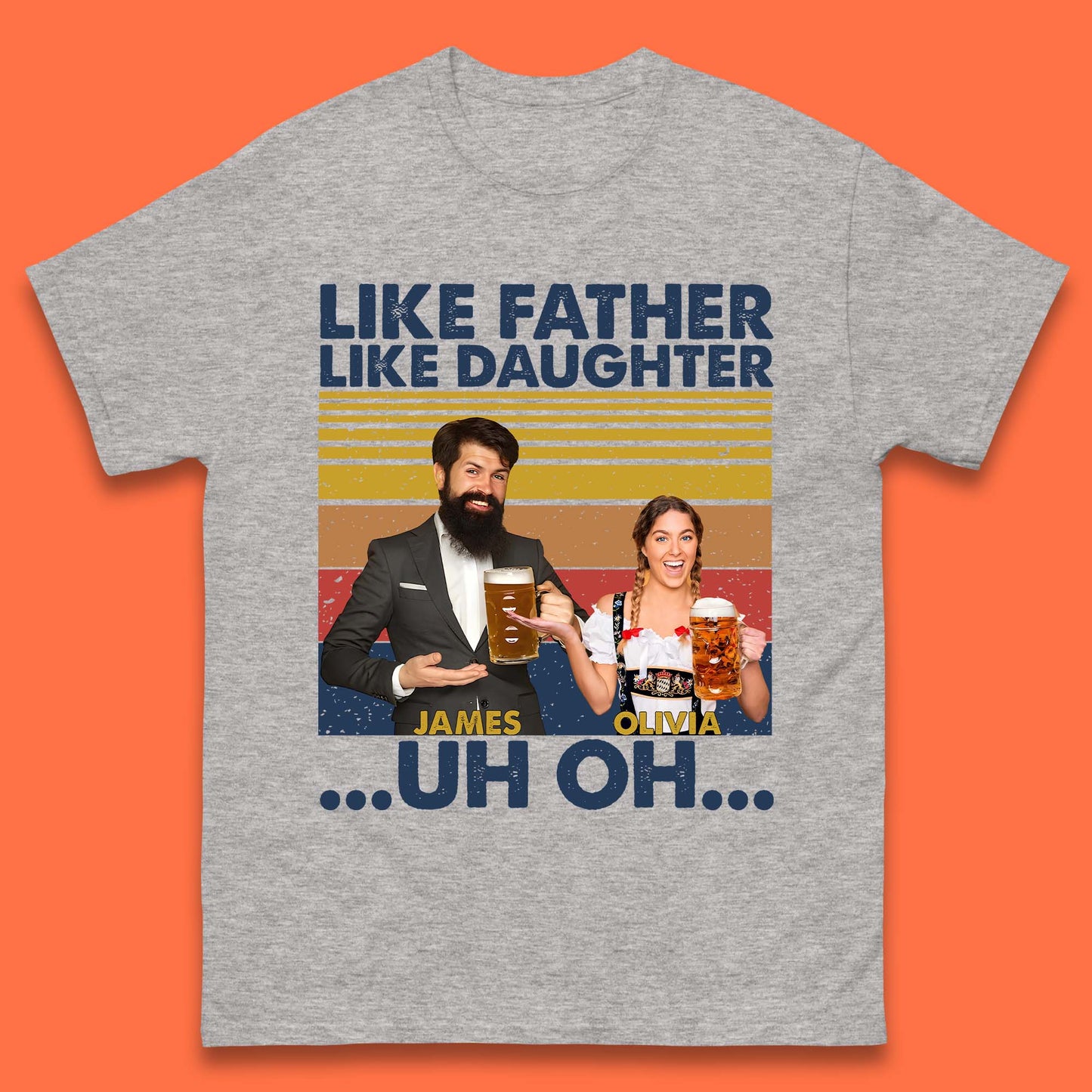 Personalised Like Father Like Daughter Mens T-Shirt