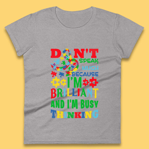 Autism Busy Thinking Womens T-Shirt