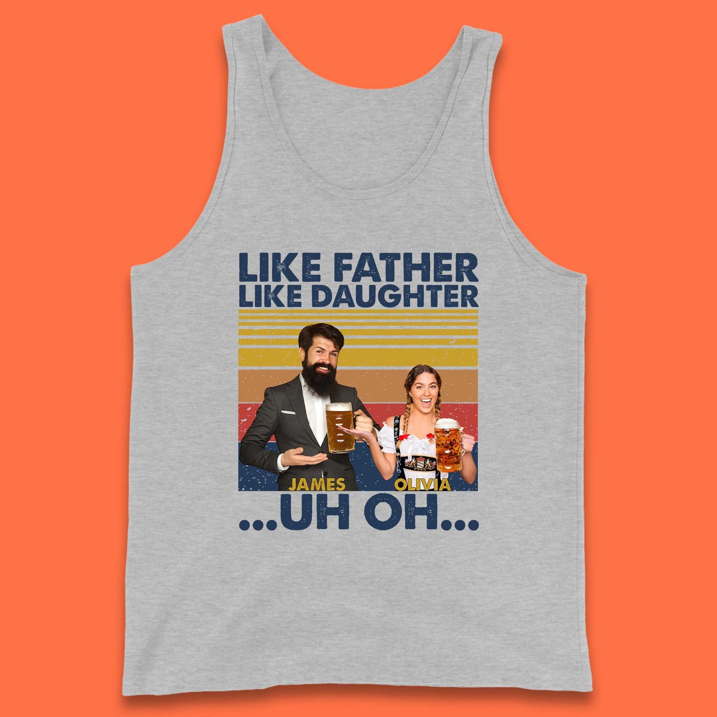 Personalised Like Father Like Daughter Tank Top