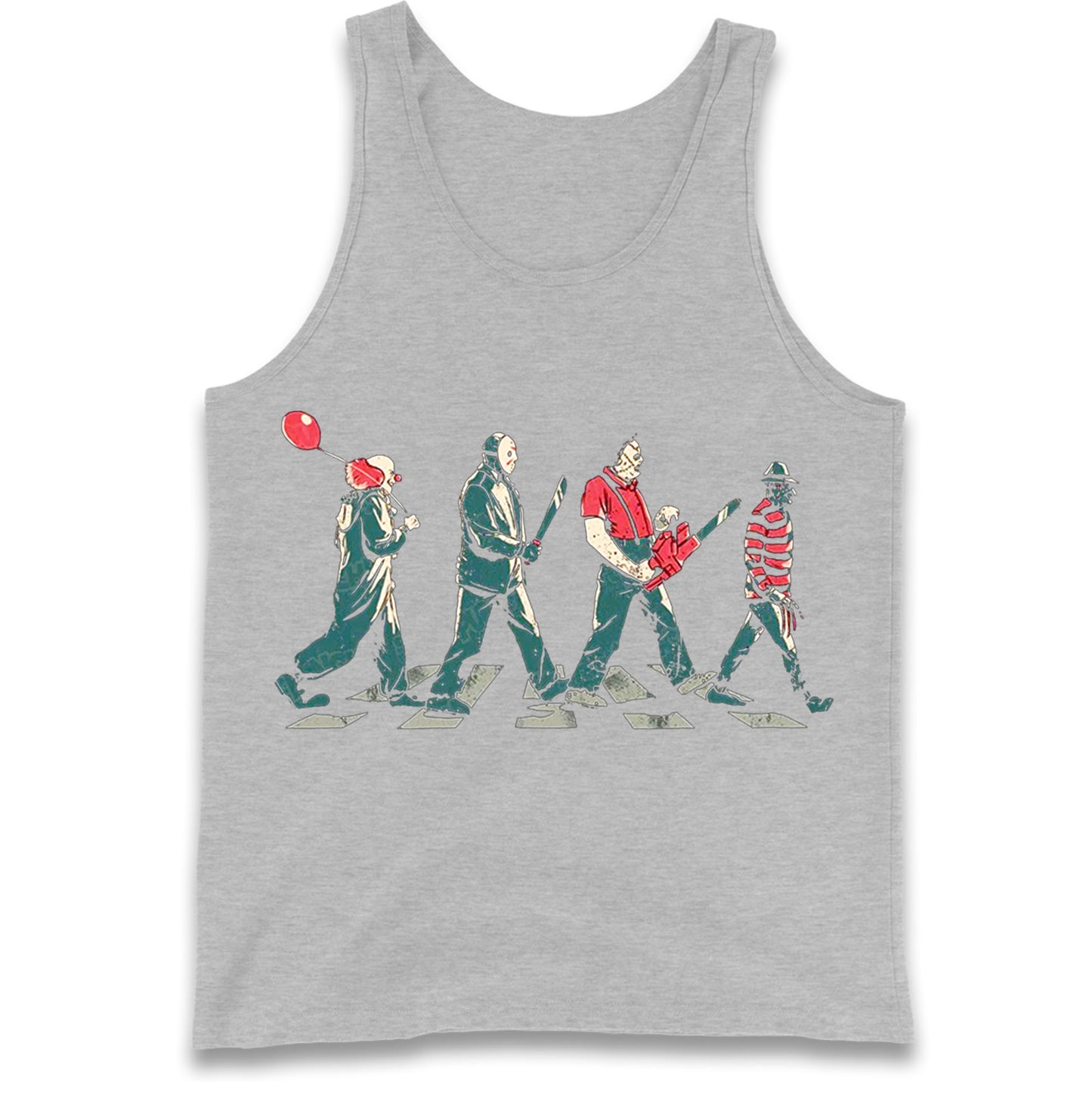 Horror Characters Friends Spoof Halloween Tank Top