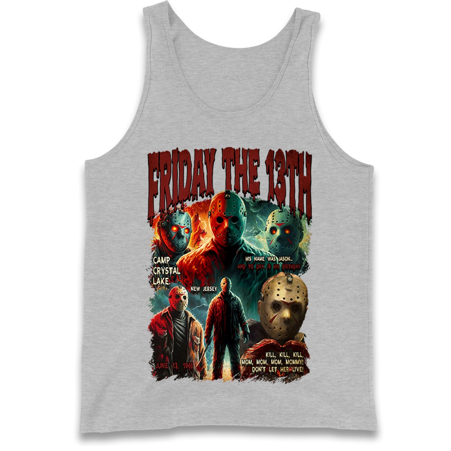 Jason voorhees Friday The 13th Halloween Bootleg Tank Top