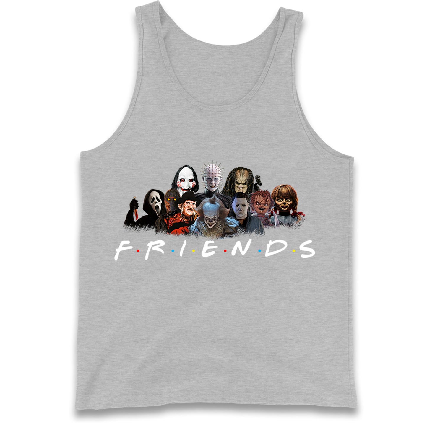 Horror Characters Friends Halloween Tank Top