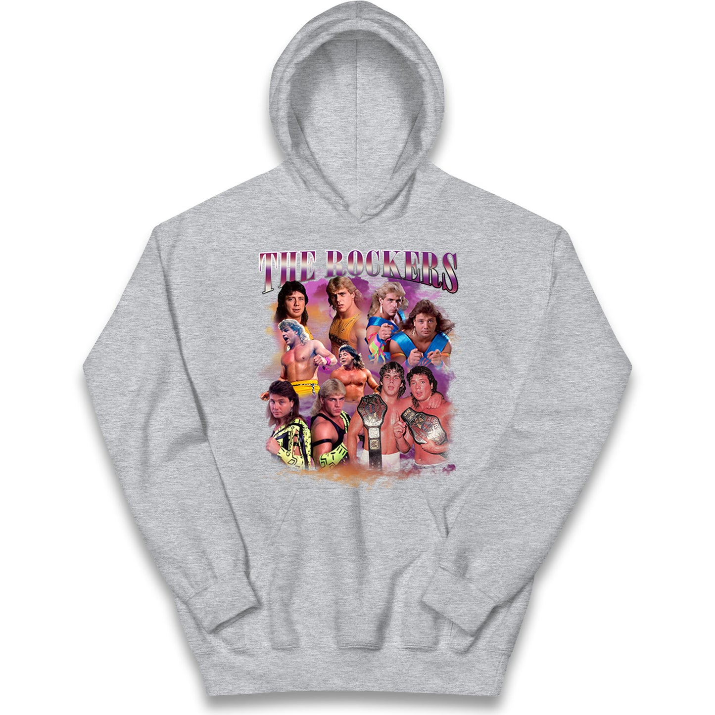 Retro The Rockers Bootleg Wrestling Kids Hoodie