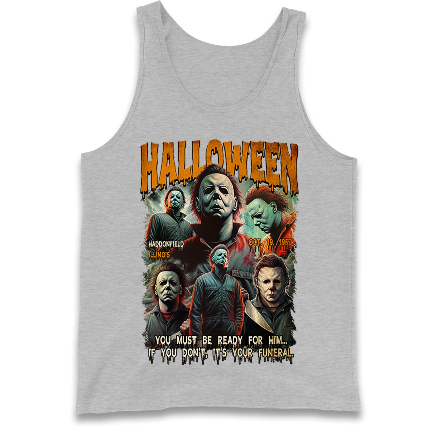 Michael Myers Scary Halloween Bootleg Tank Top