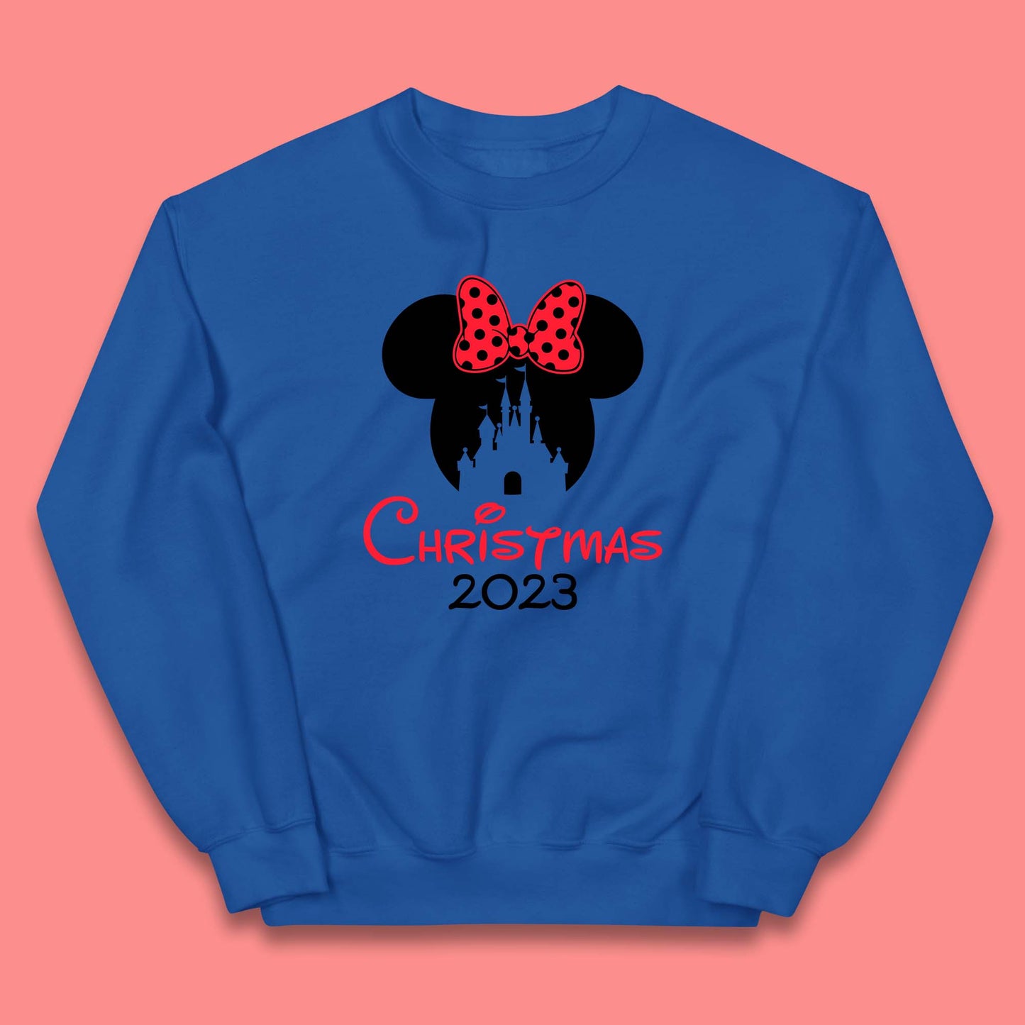 Christmas 2023 Mickey Mouse Minnie Mouse Magic Castle Holiday Xmas Disneyland Trip Kids Jumper