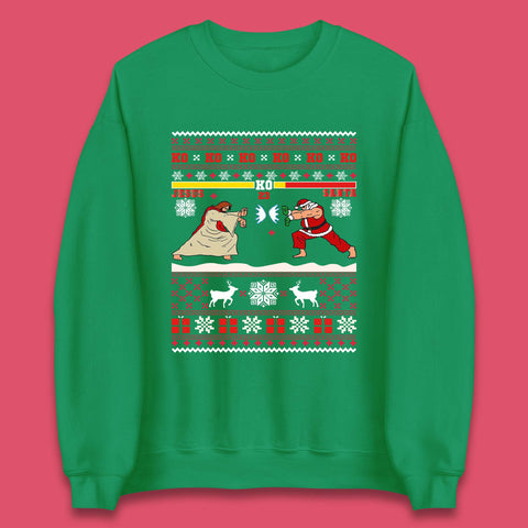 Jesus Vs Santa KO Christmas Unisex Sweatshirt