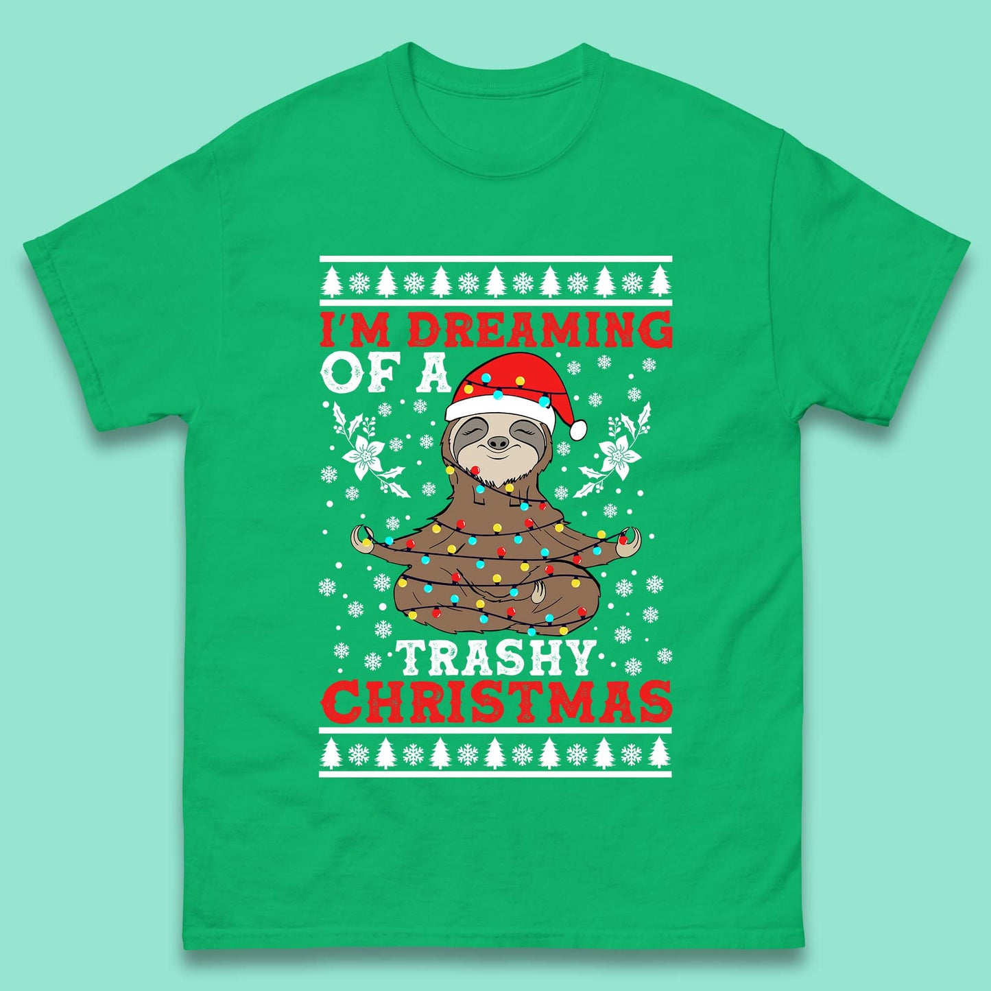sloth christmas t shirt