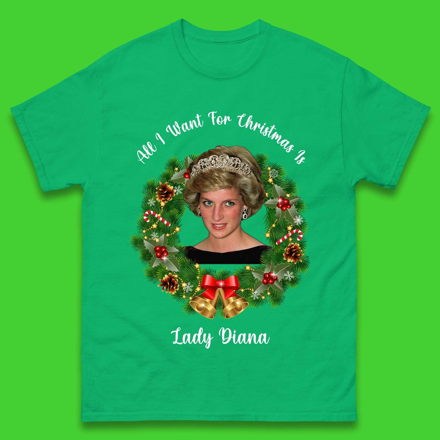 Lady Diana Christmas Mens T-Shirt