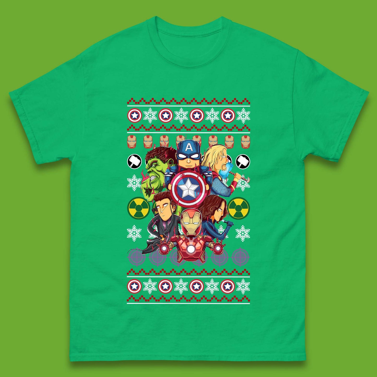 Christmas Avengers Superheroes Mens T-Shirt