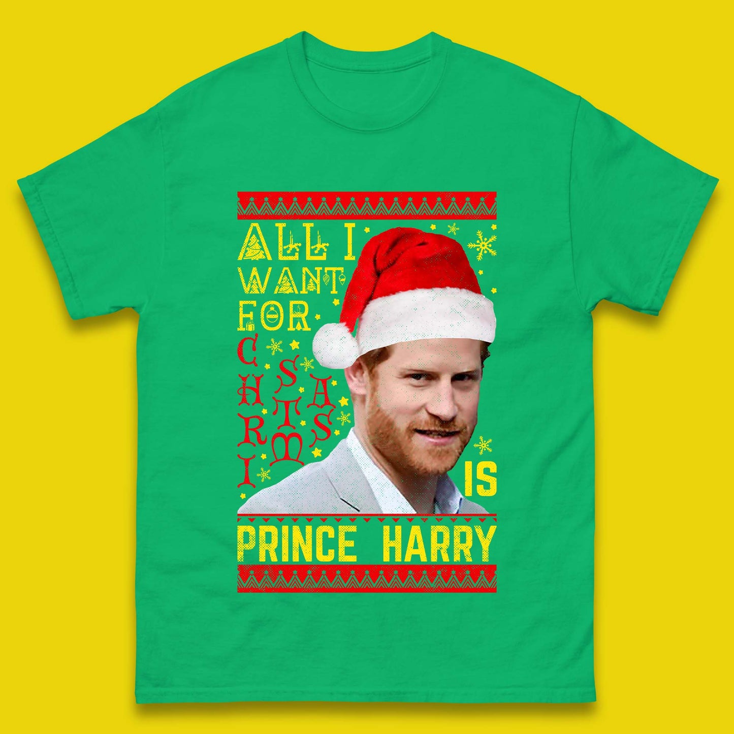 Prince Harry Christmas Mens T-Shirt