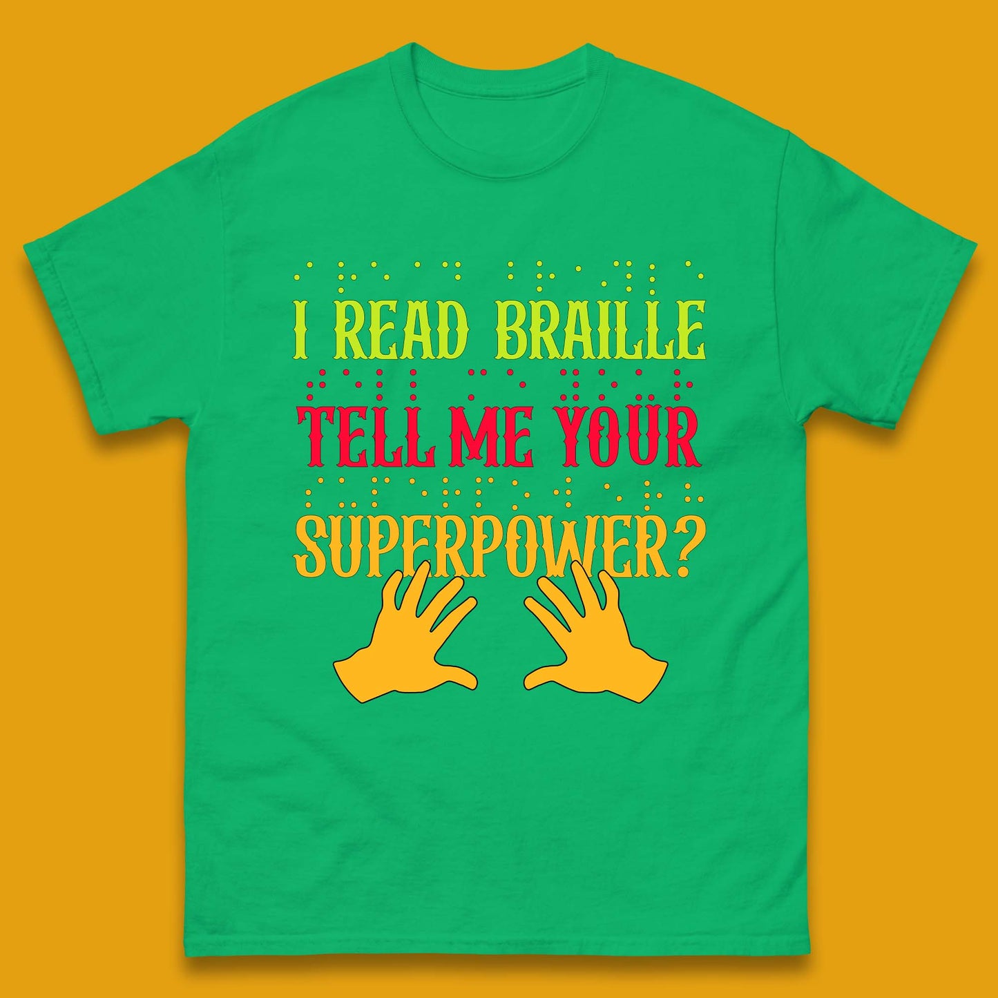 Braille Superpower Mens T-Shirt