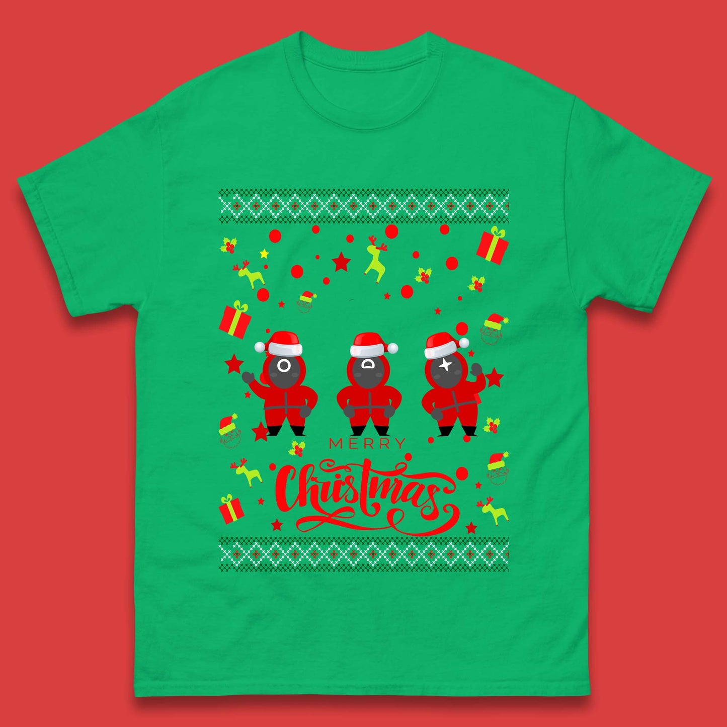 Squid Game Guards Christmas Mens T-Shirt