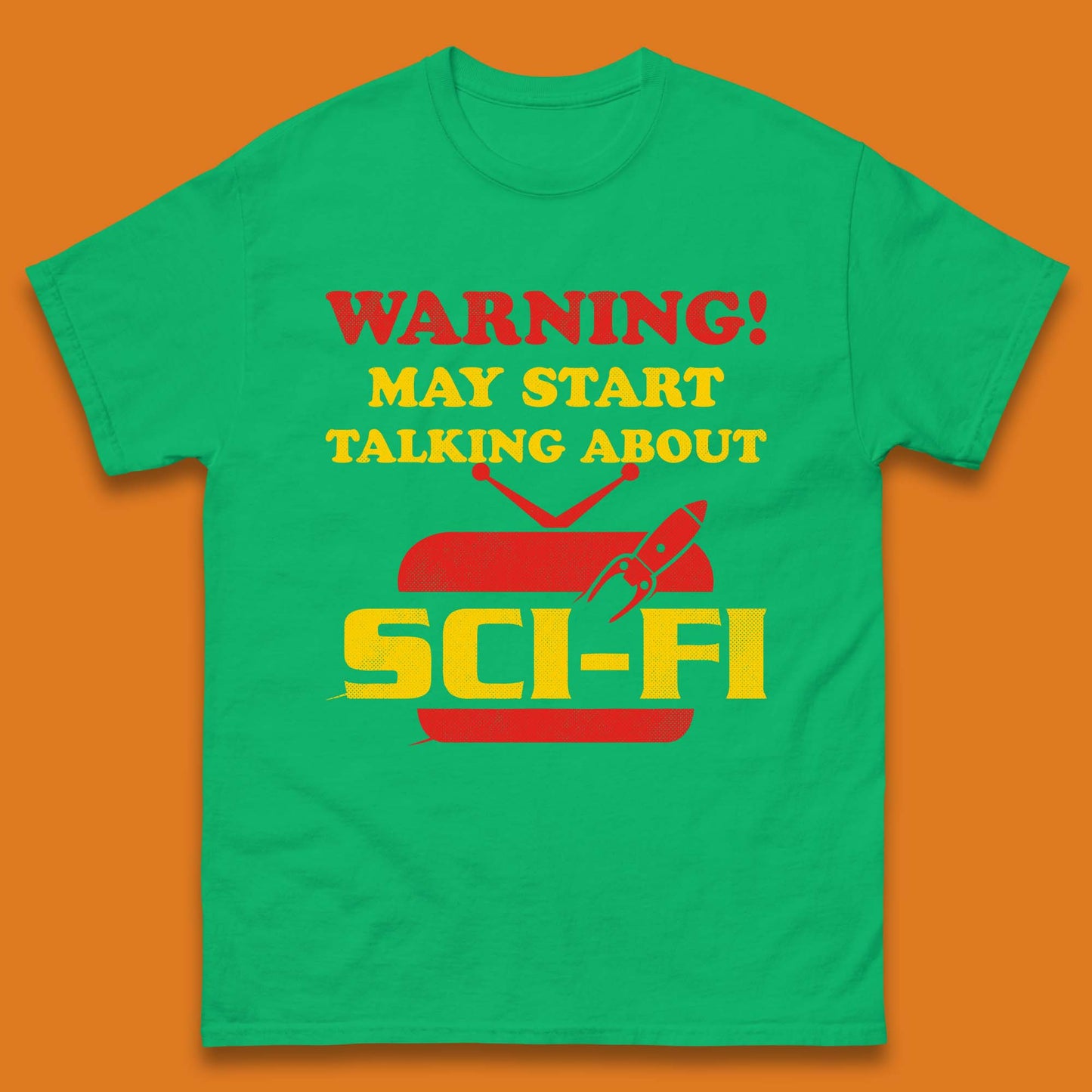 Warning Talking About Sci-Fi Mens T-Shirt