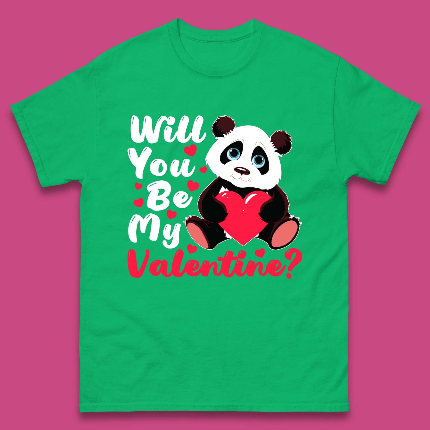 Panda Valentine Mens T-Shirt
