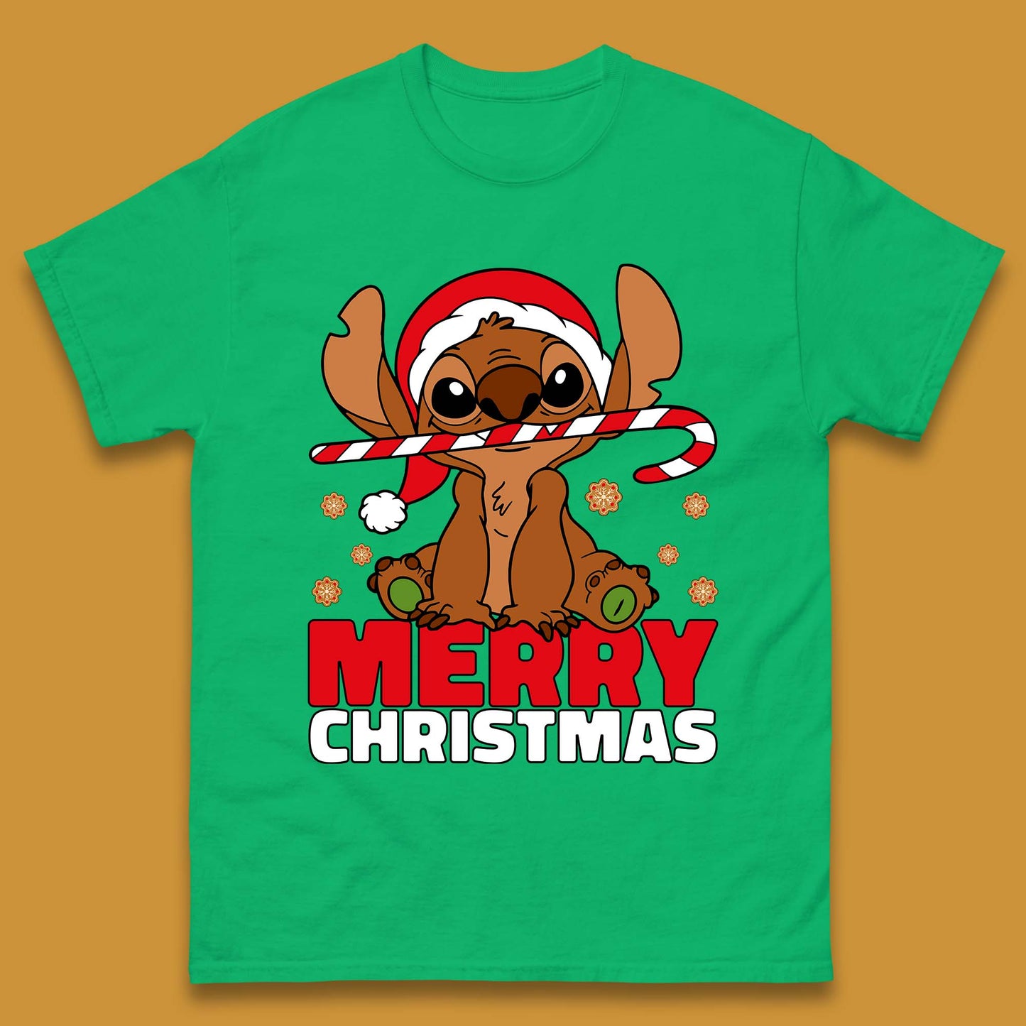 Gingerbread Stitch Christmas Mens T-Shirt