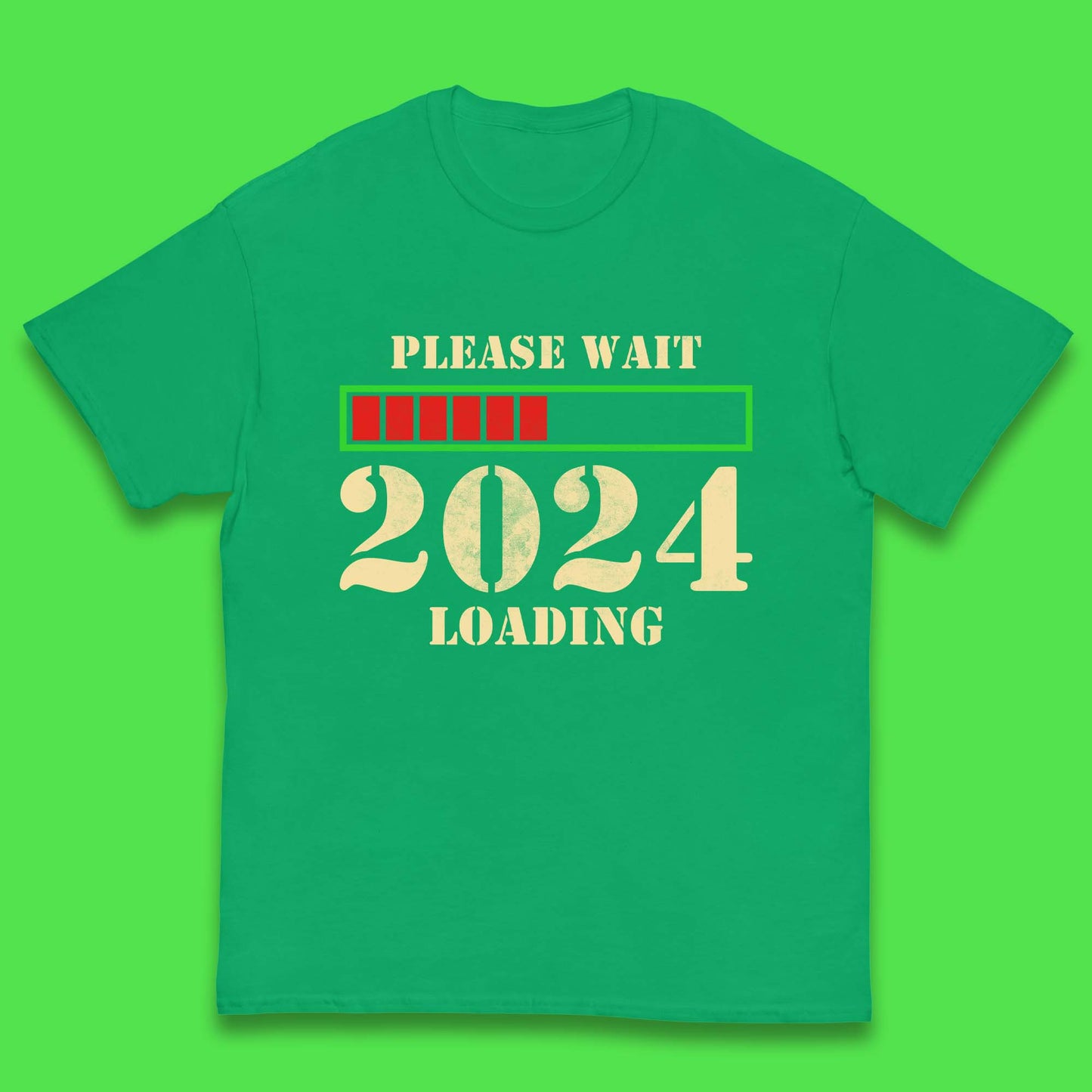 Please Wait 2024 Loading Kids T-Shirt