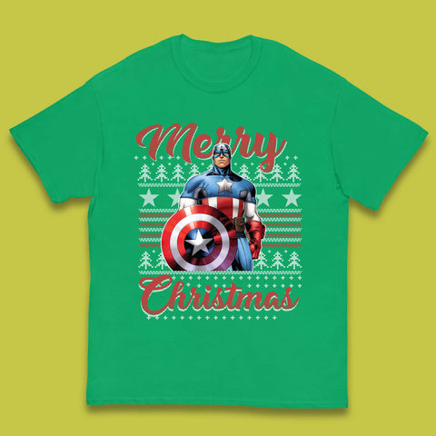 Captain America Christmas Kids T-Shirt