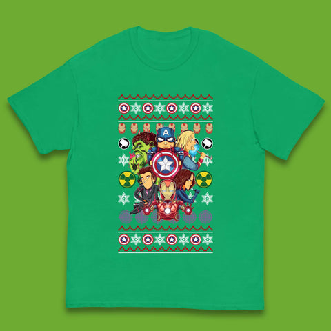 Christmas Avengers Superheroes Kids T-Shirt