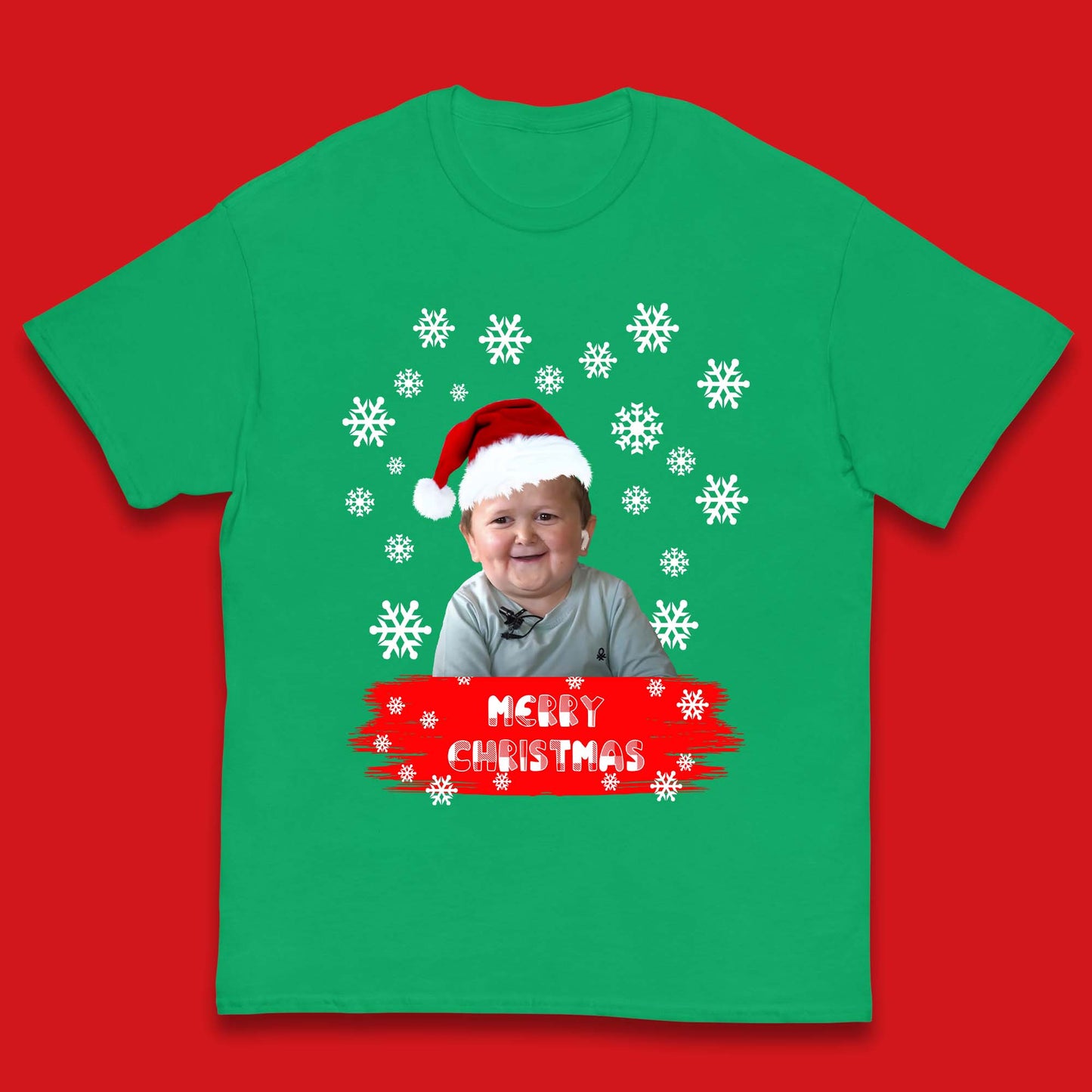 Merry Christmas Hasbulla Snowflakes Kids T-Shirt